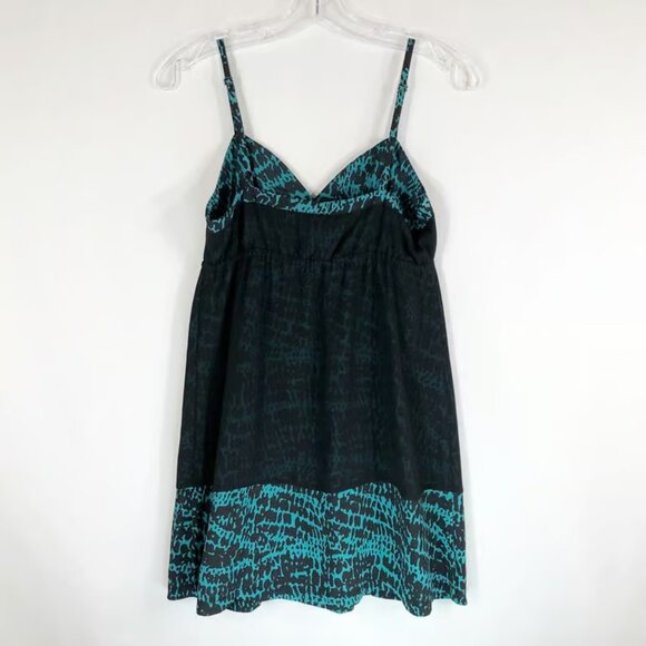 Silence Noise Small Dress Spaghetti Strap Green Black Mini Sleeveless - Picture 2 of 3